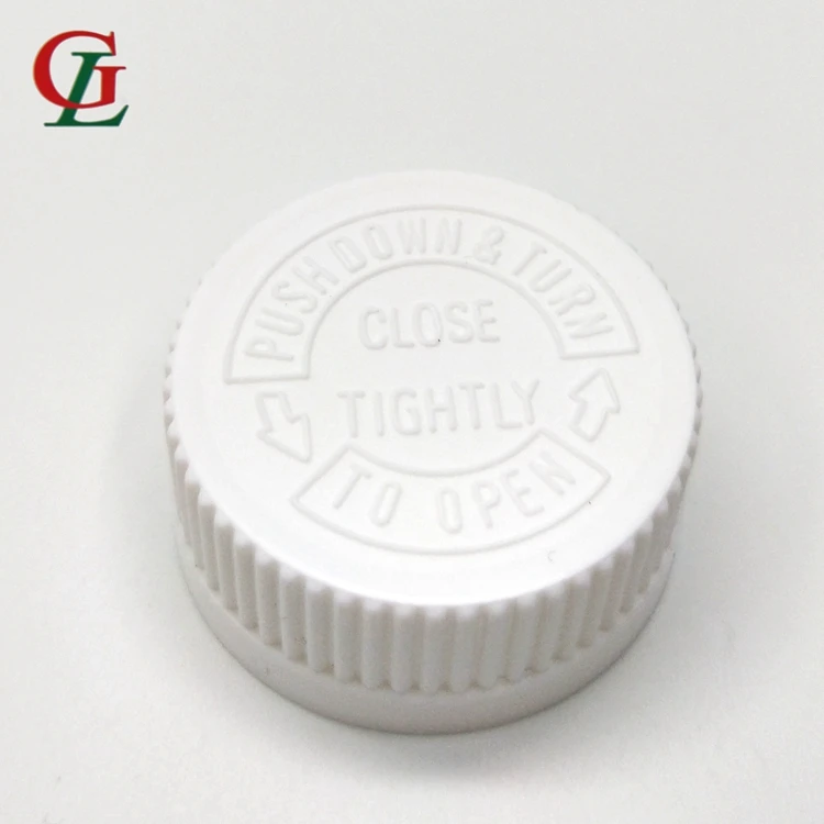 PP 33/400 White Child Proof Cap, Double Wall Lid, Plastic Screw Cap for Bottle Round Inner Cap Insert Stopper for Bottles Accept