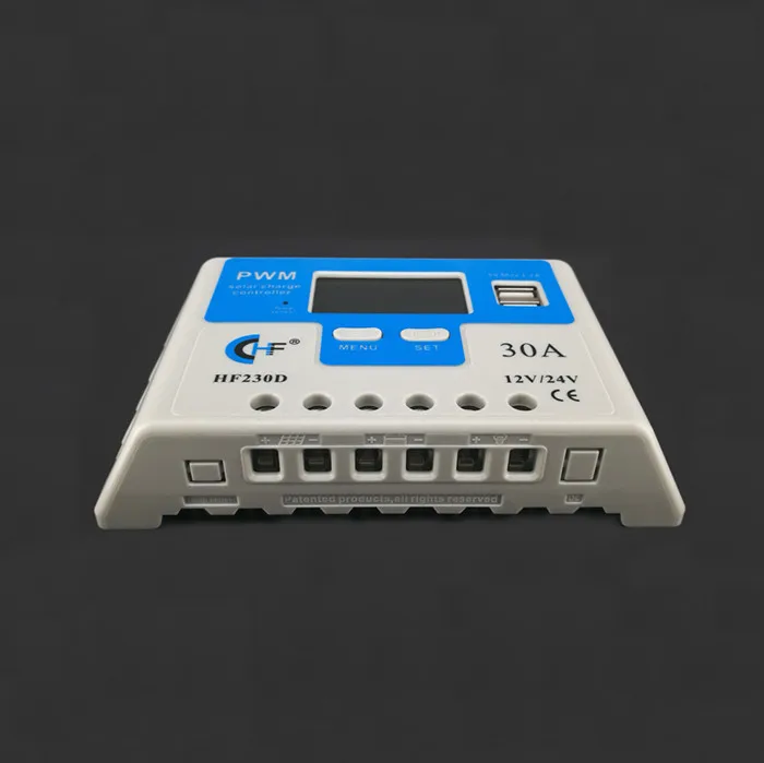 Fast Charging NEW 30A 12/24V HF230D PWM charge controller solar USB output