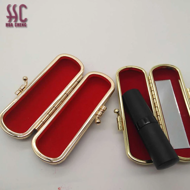 Factory wholesale special lipstick gift box packaging metal clutch type lipstick case