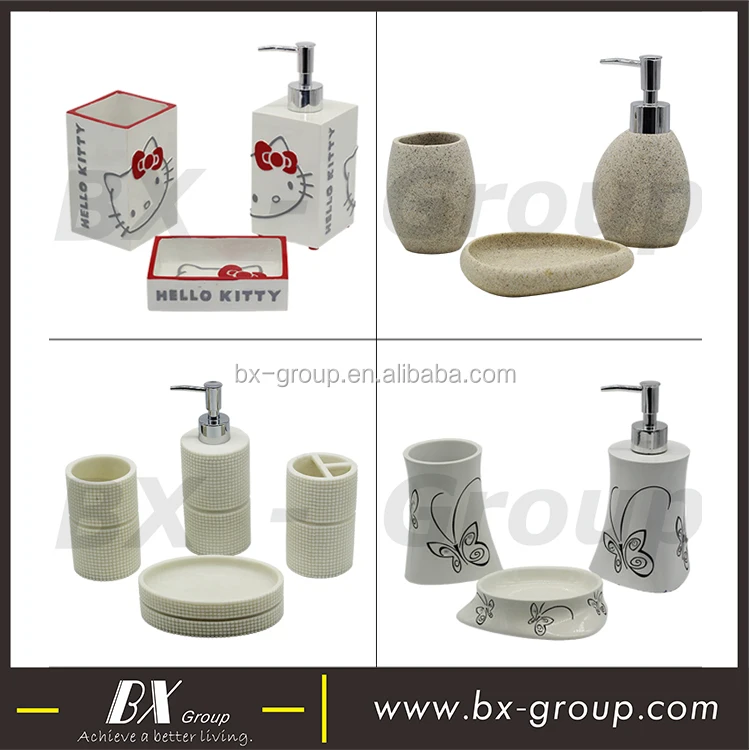 Набор детских аксессуаров для ванной из полирезины с мультяшным hello kitty для детей BX Group