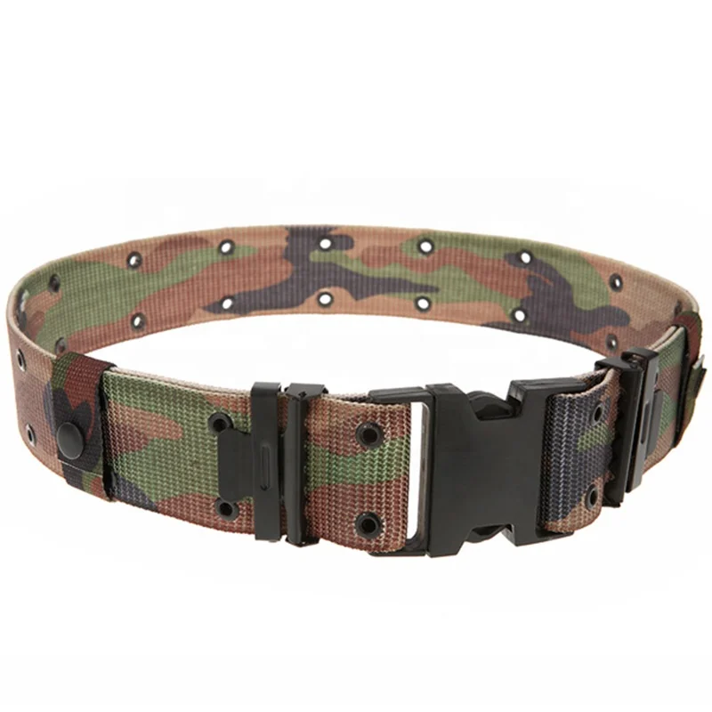 wholesale Classic heavy weight military nylon web army belt with plastic buckle