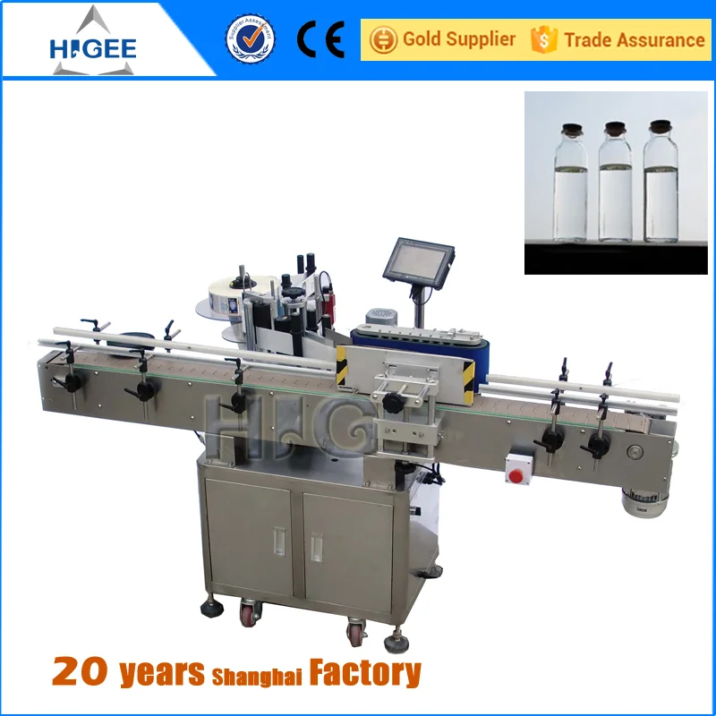 round glass bottle paper labeling machine machinery making