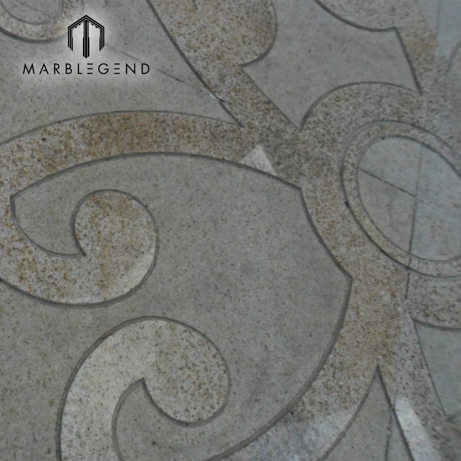 
hot sale chic 3d flower pattern Sandblasting granite flooring design 