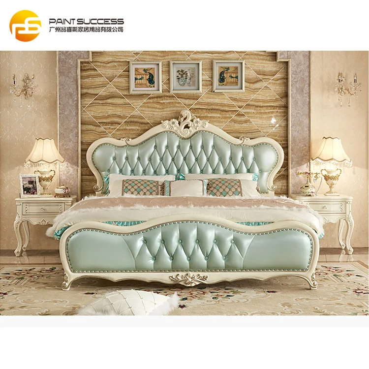 Custom French Classic furniture solid wood bed Europe and America style home furniture bed