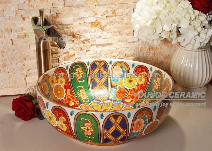 Художественные европейские высококачественные фарфоровые керамические раковины для ванной комнаты, сделано в цзиндэчжэне