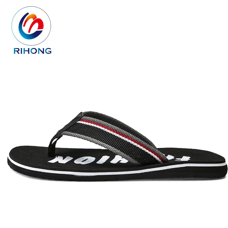 summer custom embossed logo upsole thailand style eva men slide flip flop shoes