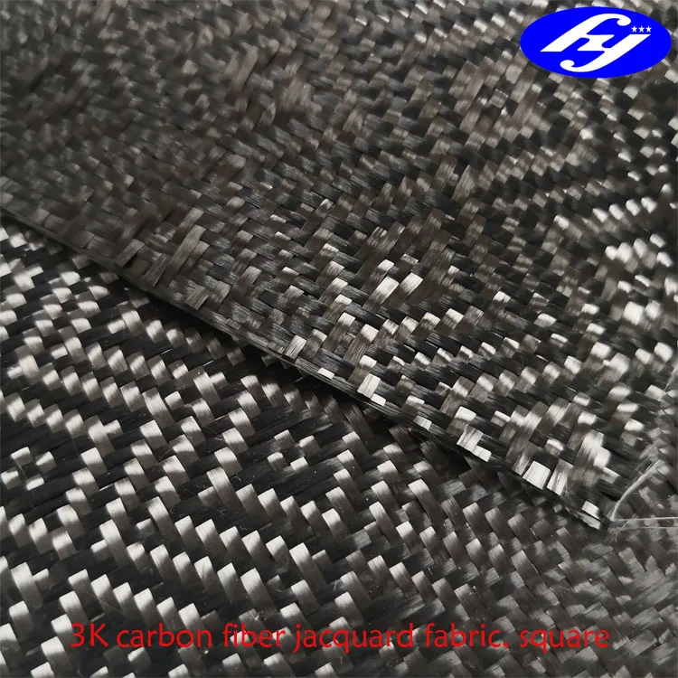 3K square design carbon fiber jacquard fabric