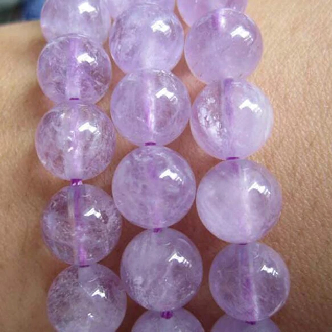 12mm Bulk Sale Natural Round Smooth Big Amethyst Lavender Precious Beads