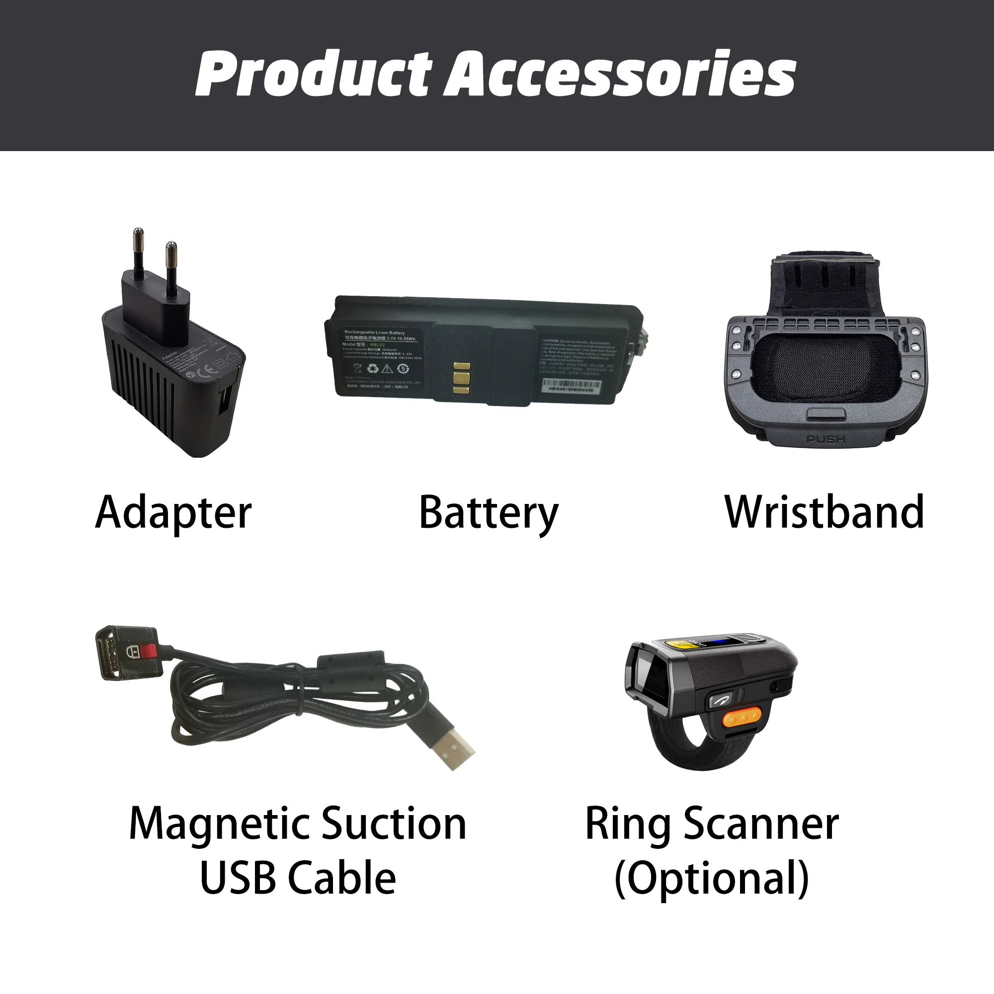 Android mobile computer pda device ring scanning PDA barcode scanner