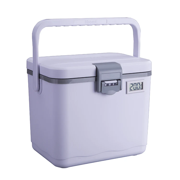 Custom logo sealing strip mini plastic vaccine cooler box, laboratory medical transport ice cooler box