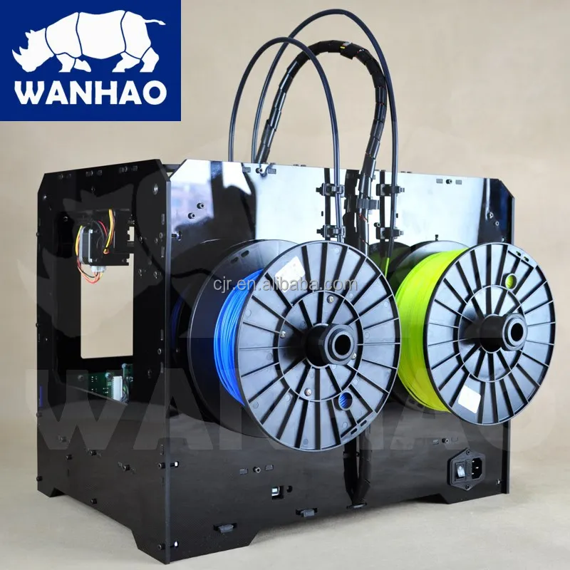 3d Принтер Комплекты wanhao Дубликатор duplo и 4S, черный корпус grand вид сборки 3d принтера в машине два сопла цветов, большой размер 3d принтер