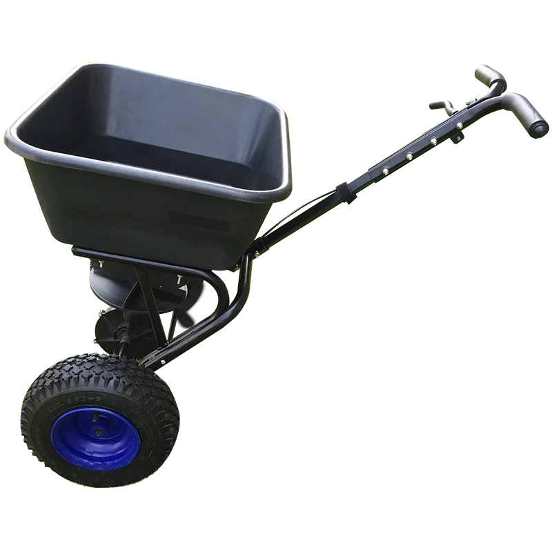 
Two-wheeled walk behind fertilizer salt spreader 