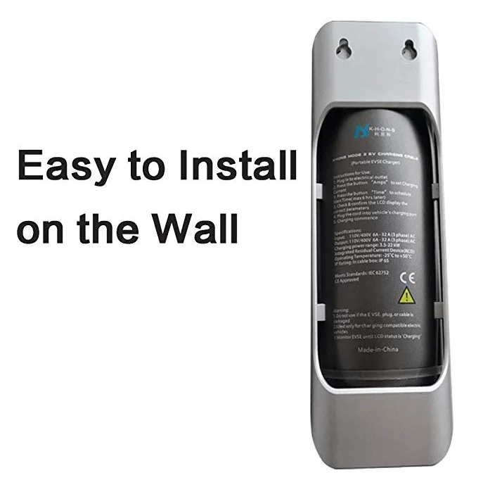 Портативное зарядное устройство для электромобиля 16 А 32 А sae j1772 Уровень 2 с OLED и таймером
