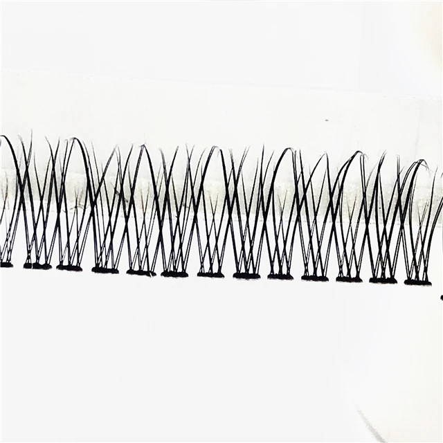 Most Popular 6D Volume Silk Lash Fish Tail Flare Sable Eyelash Extension Custom Box Russian Premade Fan