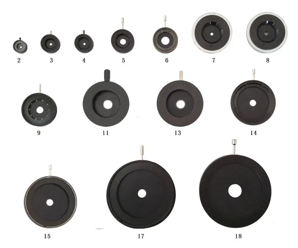 Microscope iris diaphragm with Adjustable Aperture