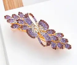 KBFJ002 Latest Fashion barrettes Rhinestone Refinement Bow-tie barrettes