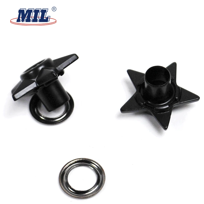 Washable Five Star Shape Fashion Brass Metal Eyelets And Grommets For Clothing