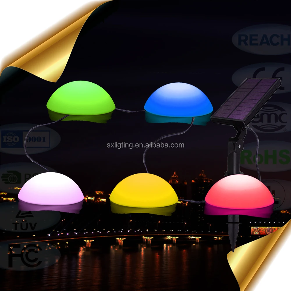 
LED Hemisphere Garden Lighting / Glowing Hemisphere Ball / Solar Powered Garden Lighting 