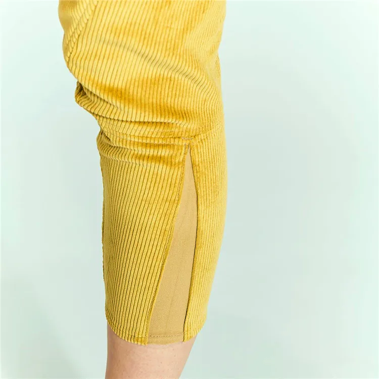 custom British Vintage Design Corduroy equestrian Breeches Corn