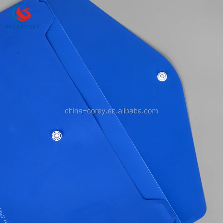 
pp hard plastic snap envelope document file folder with customized printing 