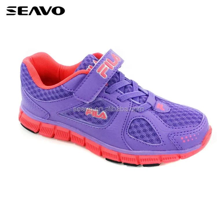 
SEAVO SS17 the best wholesale name brand customized elastic closure junior jogging sports shoes with low price 