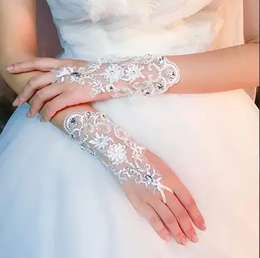 ZH0436X Hot Sale High Quality multi-style Fingerless Elegant Lace embroidery Wedding Gloves Bridal