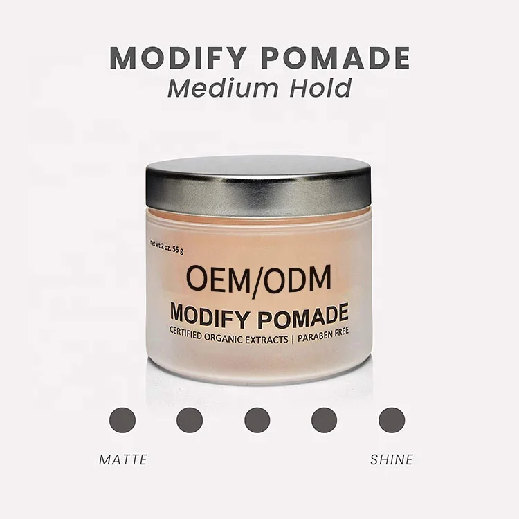 Private Label Strong Extreme Hold Finished Hair Styling Products Wax Clay Mens Hair Pomade