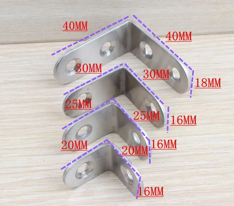 
OEM OEM custom Stainless Steel Tension L shape furniture corner bracket 