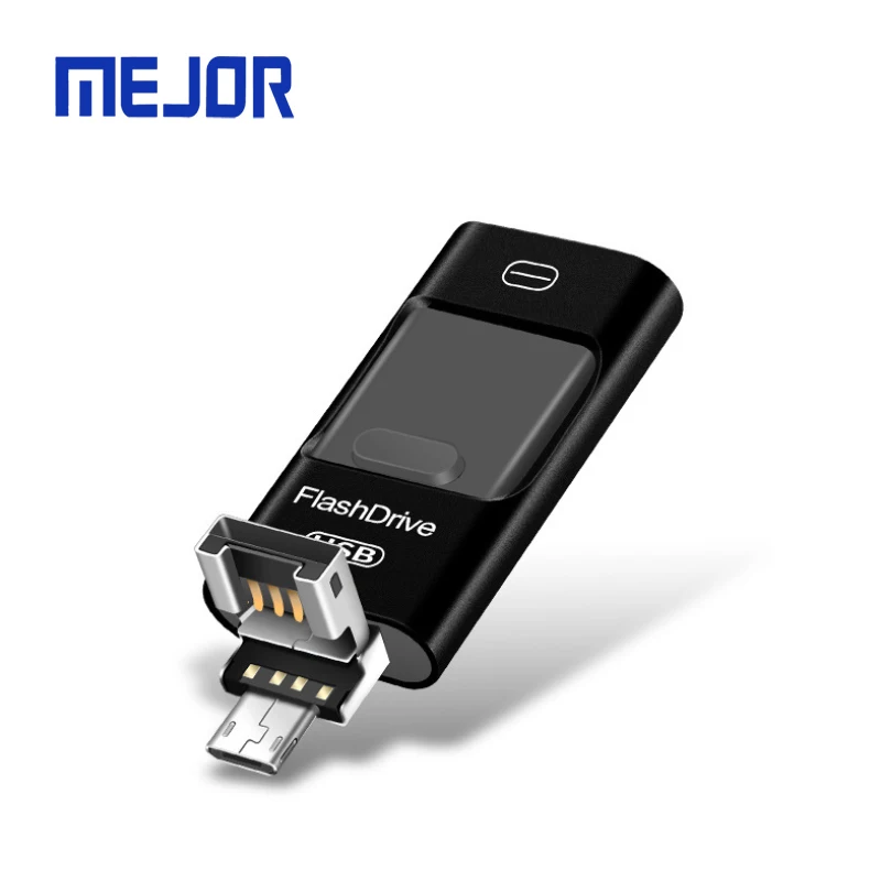 64G Slide Flash Disk 3in1 APP Memory Stick 128g IOS Micro Android 32G OTG Type C Usb Pen Drive 3 in 1