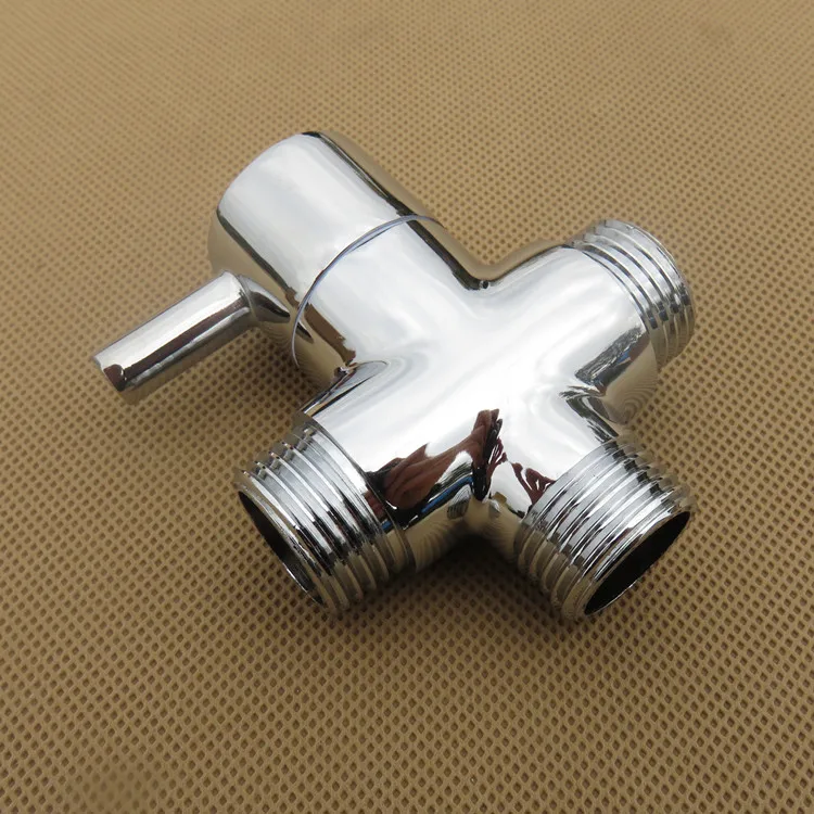 Brass Shower Arm Diverter Valve for Hand Held Showerhead and Fixed Spray Head,G 1/2 3-Way Bathroom Universal Shower System Repla