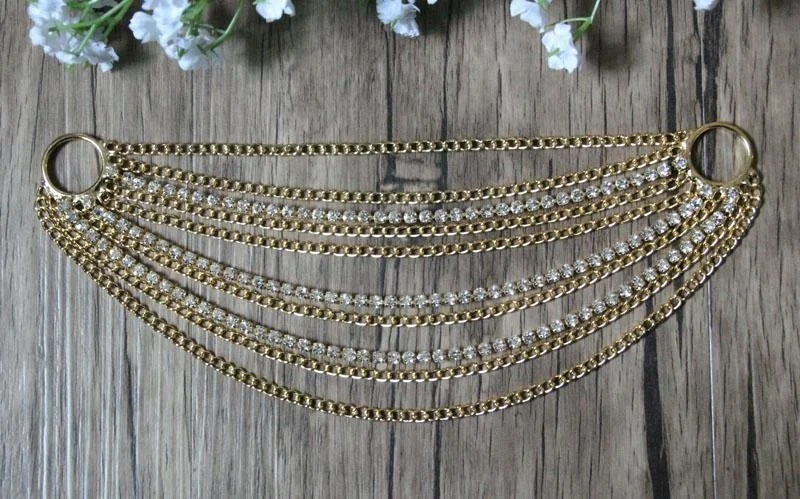 Wholesale 7' Bikini Connector for Swimming Wear Rhinestone Headband Shoe Buckle