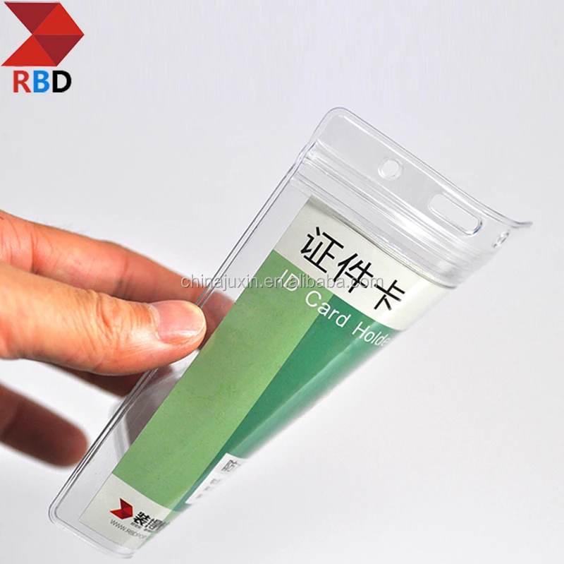 
China Alibaba Supplier OEM Customized Soft PVC id card working card badge holder 