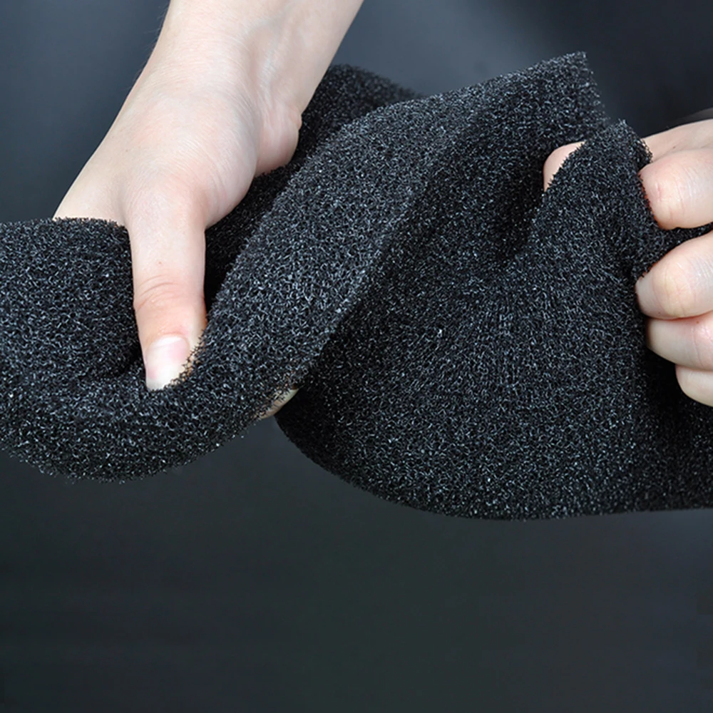 Губка высокой плотности, лист из пеноматериала с открытыми ячейками, черный фильтр из пены, аквариумный фильтр из пеноматериала