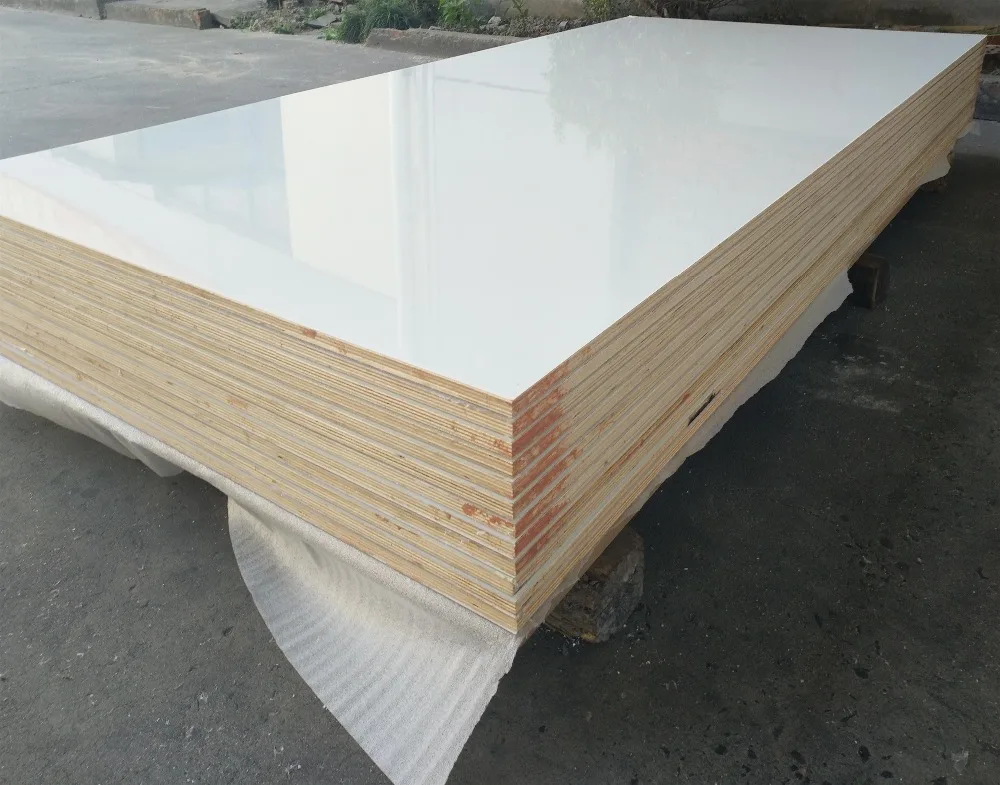 high gloss white 19mm Acrylic plywood sheets for modular kitchen cabinet door