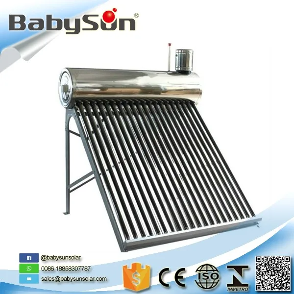 Manufacturer integrative solar water heater with 8L side assistant tank, termas solares thermal water heater