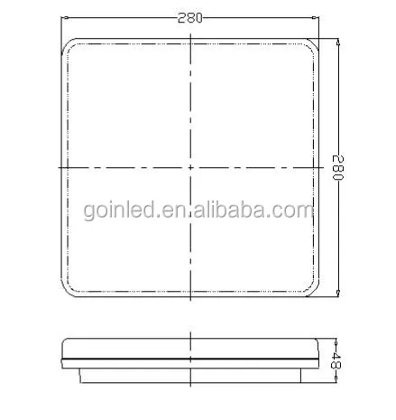 square design super bright led ceiling mounted light fixture 18w