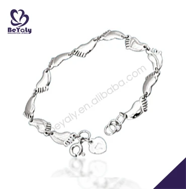 smart footprint design silver pandora leather bracelets for men