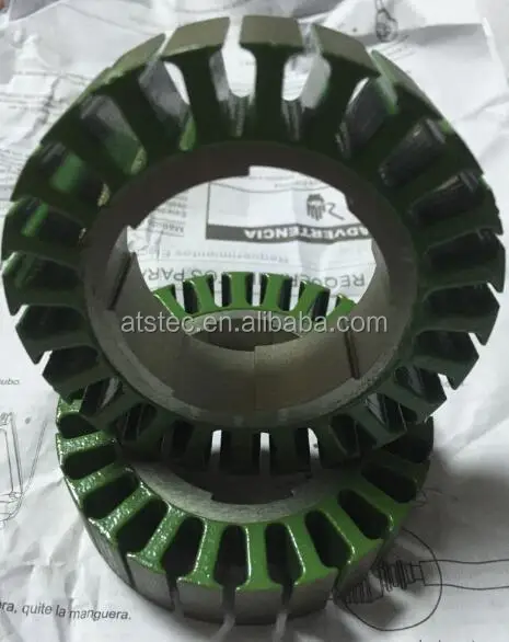 Brushless dc motor coated lamination stack