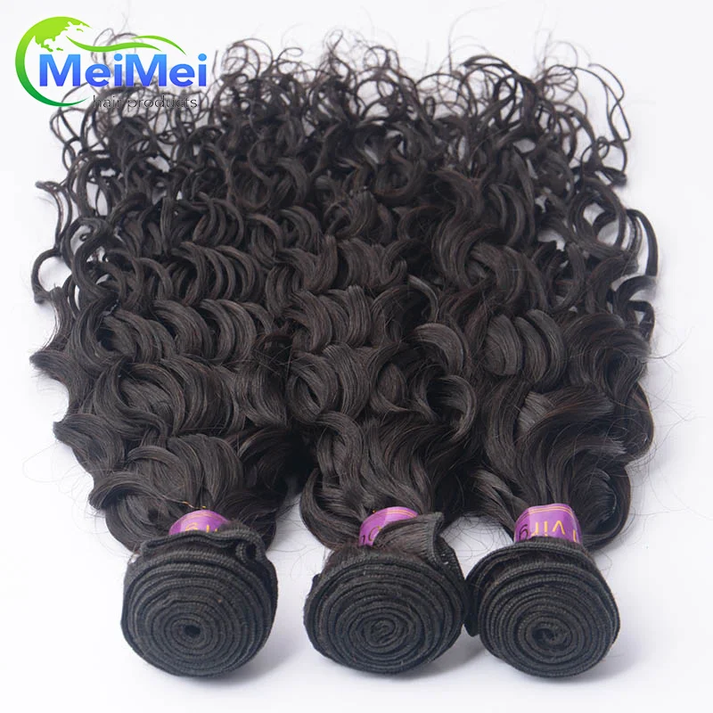 8A unprocessed brazilian human hair water wave popular style  Wet and Wavy Virgin Natural Wave Weft for black girls