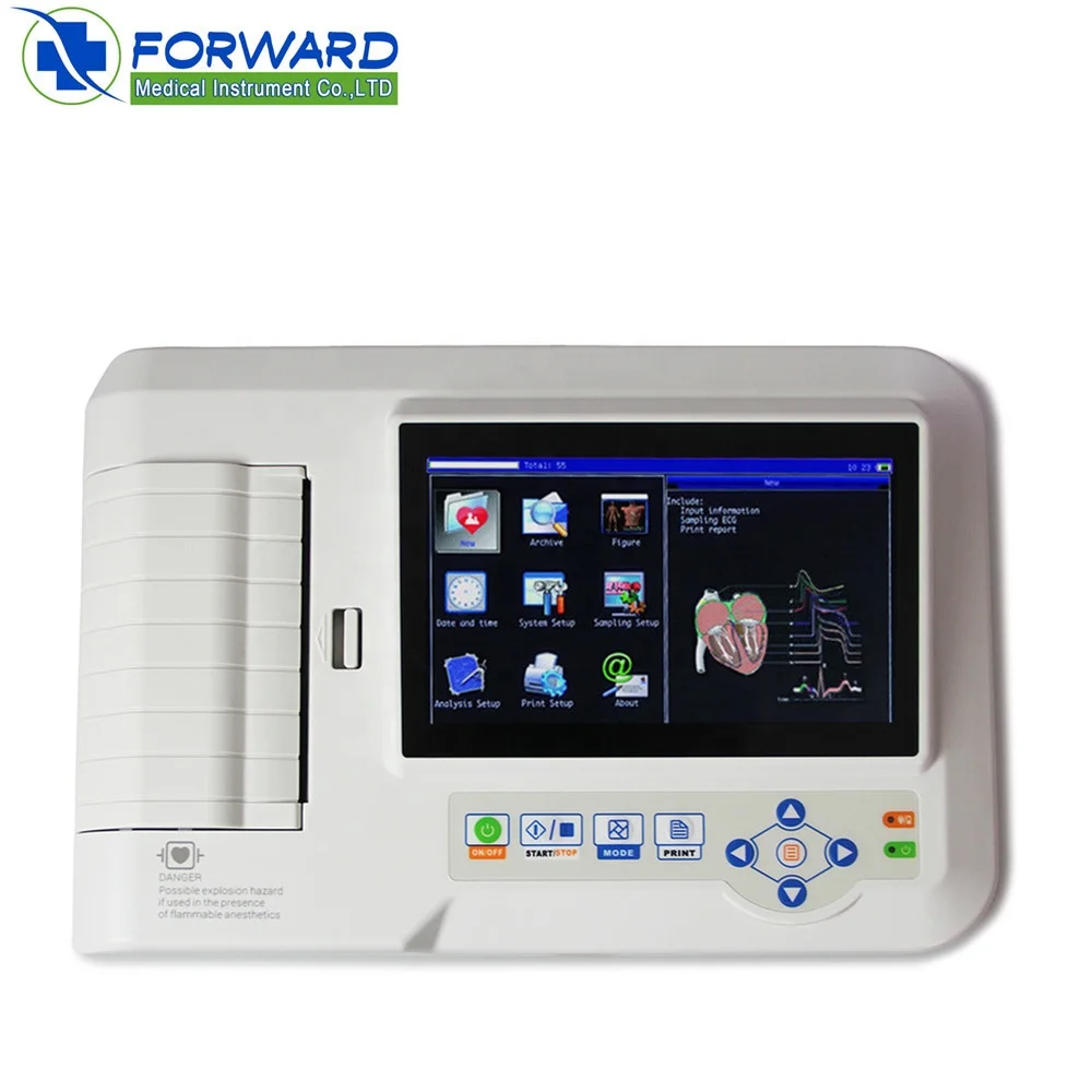 ECG Manufacturer 6 channel 12 leads ecg machine