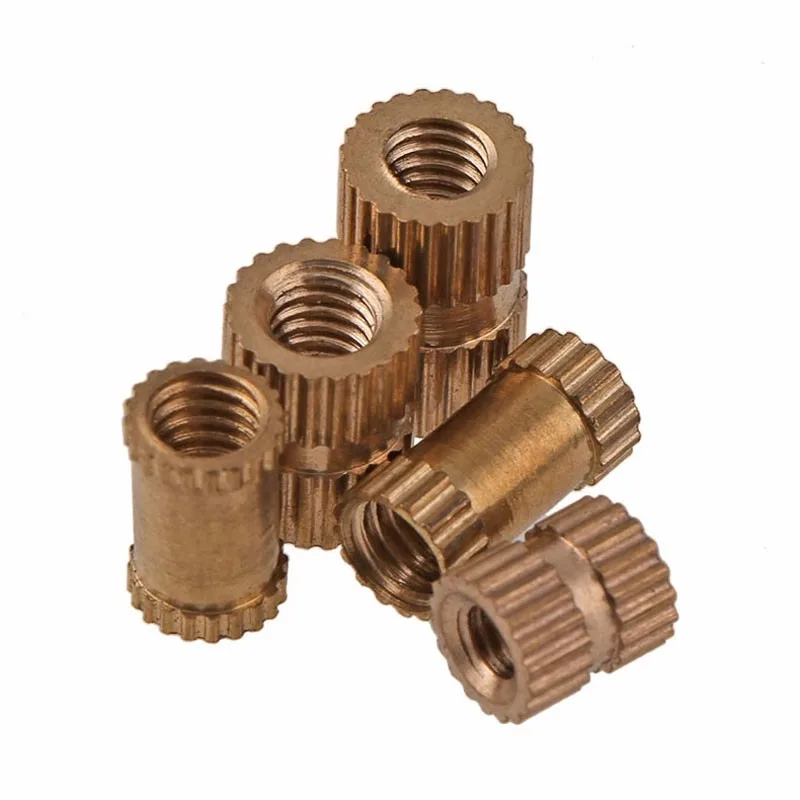 High quality round head brass knurled insert nut