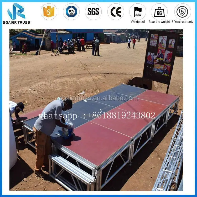 TUV CE 750KG Loading Testing Useful Truck Mobile Stages for