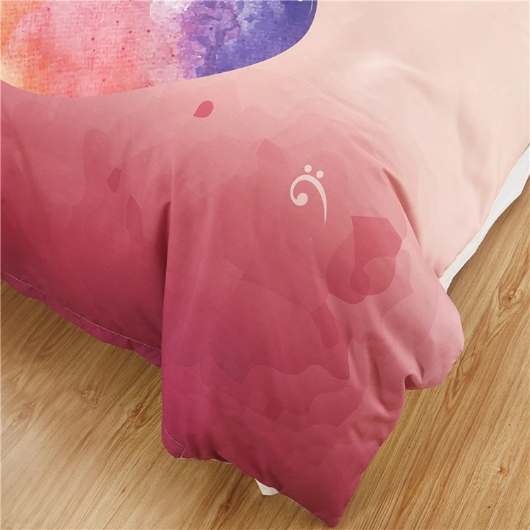 
Hot selling cotton 3d lion elephant animal printing bedding set made in china 