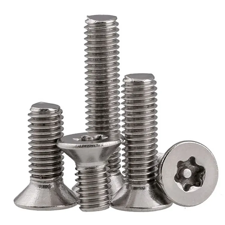 Custom plum flower head torx security screw anti theft countersunk screws