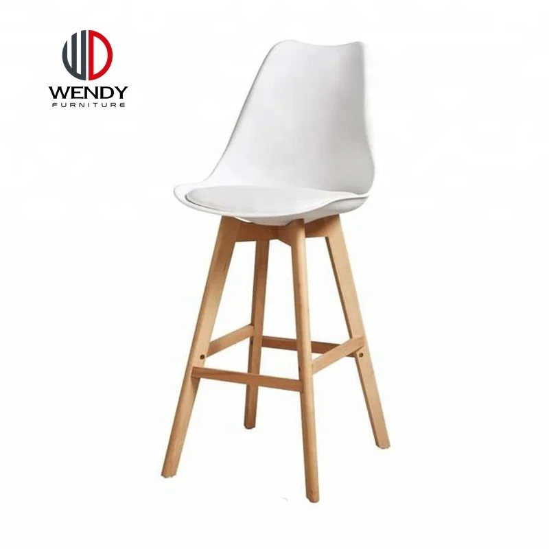 poland style best sellers wood legs bar chair with cushion