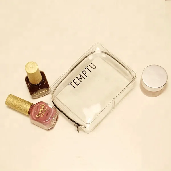Custom Clear Plastic PVC Mini Pouch Packing Bag For Cosmetics Toiletry Travel Kit Nails Gift