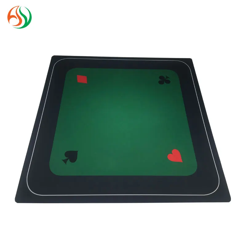 AY Green Poker Game Cloth Layout Rubber Backed Non Slip Rubber Poker Natural Rubber Table Mat Trade Assurance Casino Table Mat