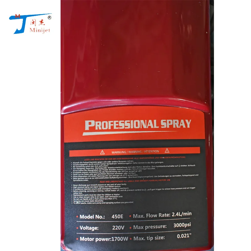 
Plunger type portable high pressure airless latex paint sprayer machine putty spray machine 