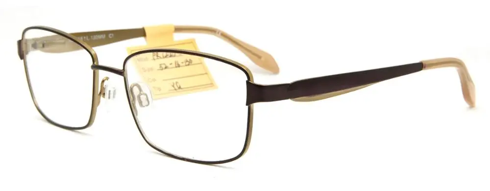 
china wholesale optical eyeglasses frame OEM available eyewear for man rectangle shape silicone nose pads stainless 