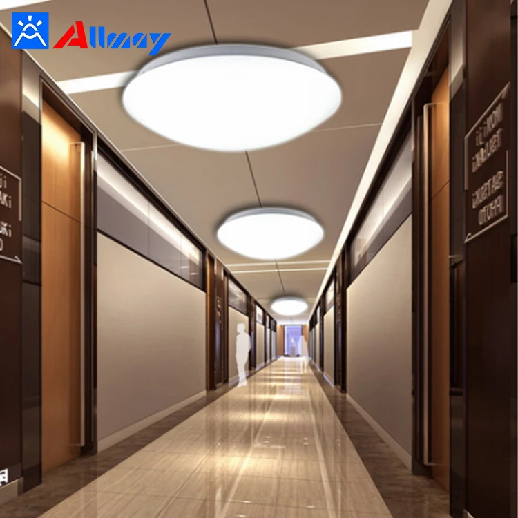 Motion Sensor Surface Mounted LED Ceiling Light with battery back up emergency 3 hours 18W